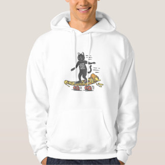 Pizza Cat Skateboard Hoodie