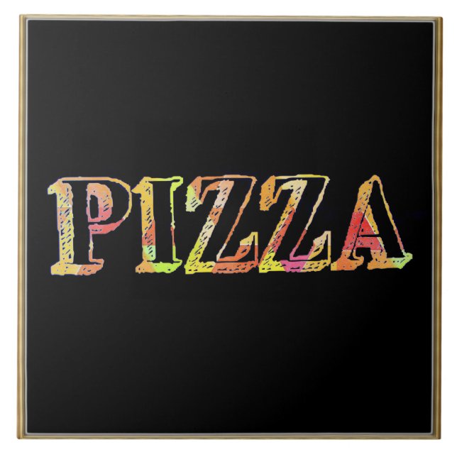 Pizza Ceramic Tile (Front)