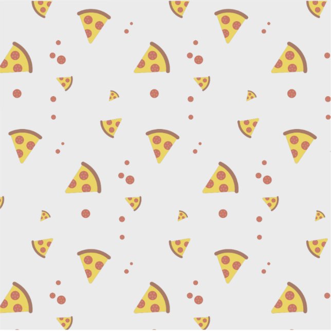 Pizza cheese and pepperonis fun kid retro pattern (Front)