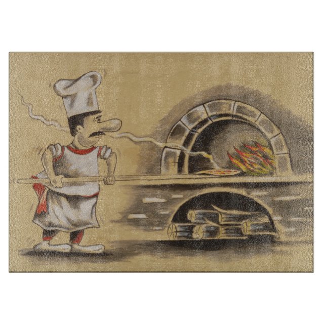Pizza Chef Cutting Board (Front)