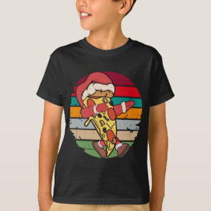 Pizza Christmas Dabbing Santa Crustmas Christmas V T-Shirt