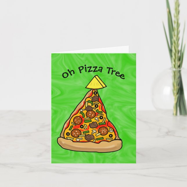 Pizza Christmas Tree  Card (Front)