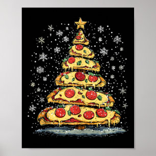 Pizza Christmas Tree Fast Food Xmas For Men Women  Poster