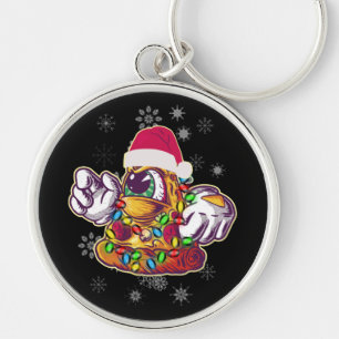 Pizza Christmas Tree - Funny Xmas Food Keychain
