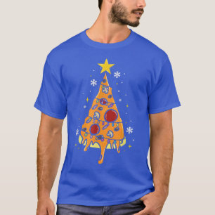 Pizza Christmas Tree Lights Xmas3094 T-Shirt