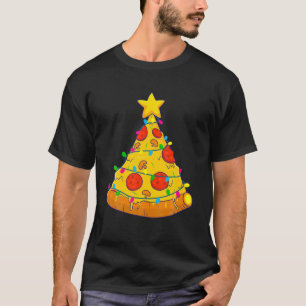 Pizza Christmas Tree Lights Xmas Gamer Gifts Men T-Shirt