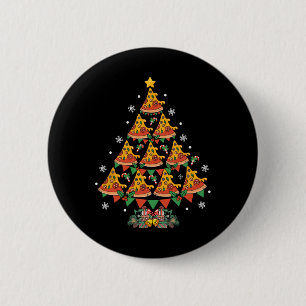 Pizza Christmas Tree Pizza Fast Food Lover Xmas  2 Inch Round Button