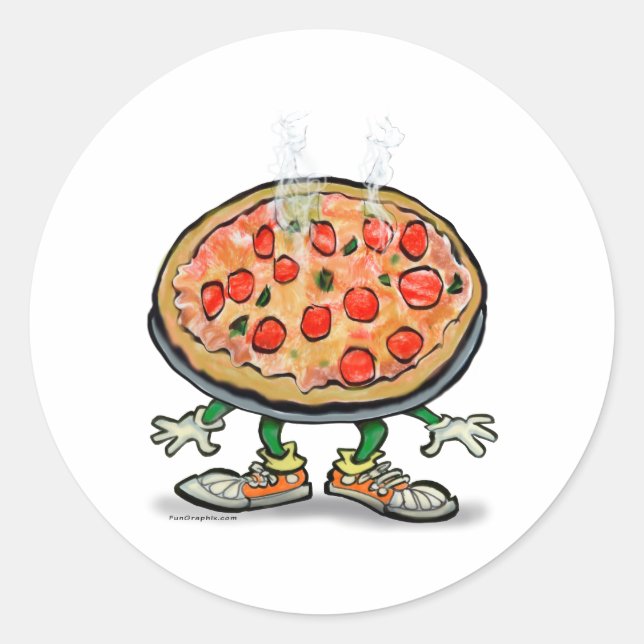 Pizza Classic Round Sticker (Front)