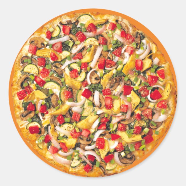 Pizza Classic Round Sticker (Front)