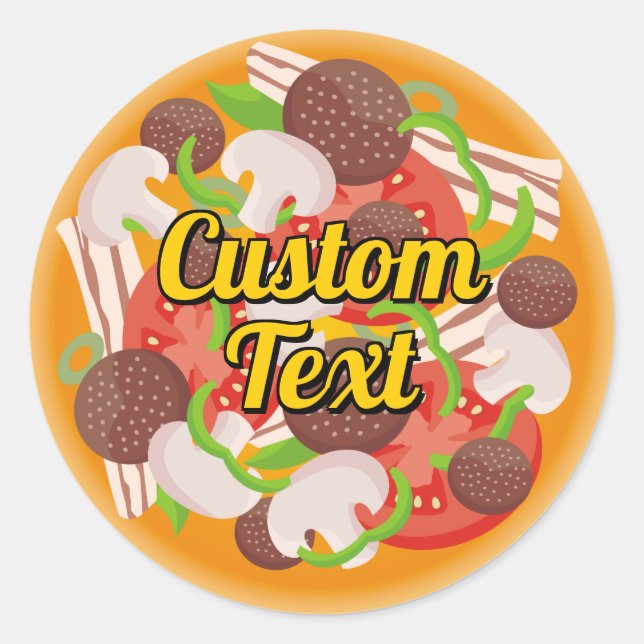 Pizza Classic Round Sticker (Front)