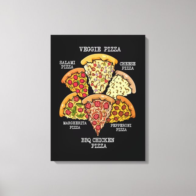 Pizza Connoisseur Italian Pizza American Pizza Canvas Print (Front)