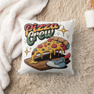 Pizza Crew Throw Pillow