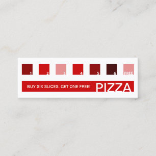 PIZZA customer appreciation (mod squares) Loyalty Card