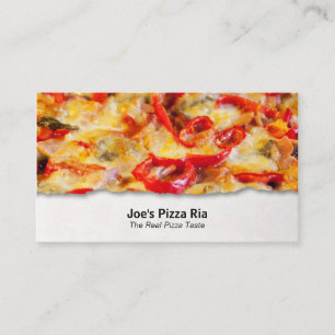 Pizza Customizable Food Closeup Business Card