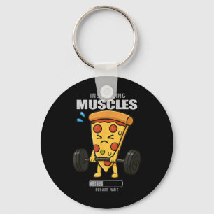Pizza Deadlift Gym Rat Installing Muscle Lifting M Keychain