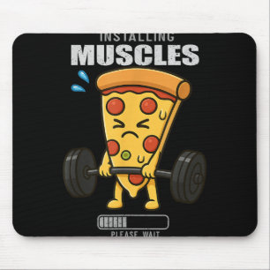 Pizza Deadlift Gym Rat Installing Muscle Lifting M Mouse Pad