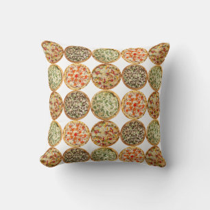 Pizza delights throw pillow