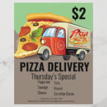 Pizza Delivery Business Flyer<br><div class="desc">============ ABOUT THIS DESIGN ============ Custom Pizza Delivery Business Flyer (1) For further customization, please click the "Customize" button and use our design tool to modify this template. The background colour is changeable. All text style, colours, sizes can also be modified to fit your needs. (2) If you need help...</div>