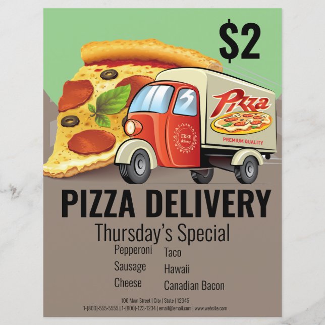 Pizza Delivery Business Flyer (Front)