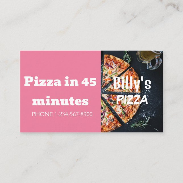 Pizza Delivery Discount Sale Offer Business Card (Front)