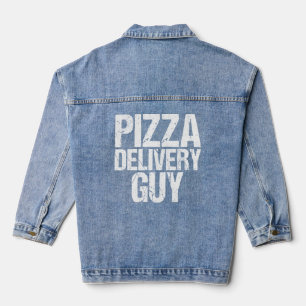 Pizza Delivery Guy Italian Foodie Pun Costume  Denim Jacket