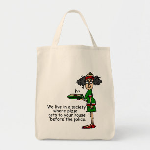 Pizza Delivery Humour Tote Bag