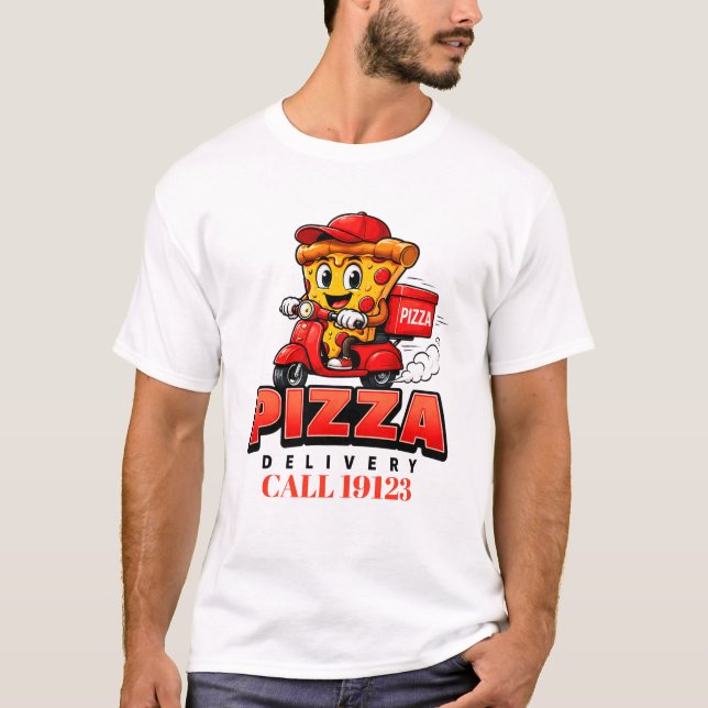 🍕 Pizza Delivery Team Uniform Staff 🚚 T-Shirt (Front)