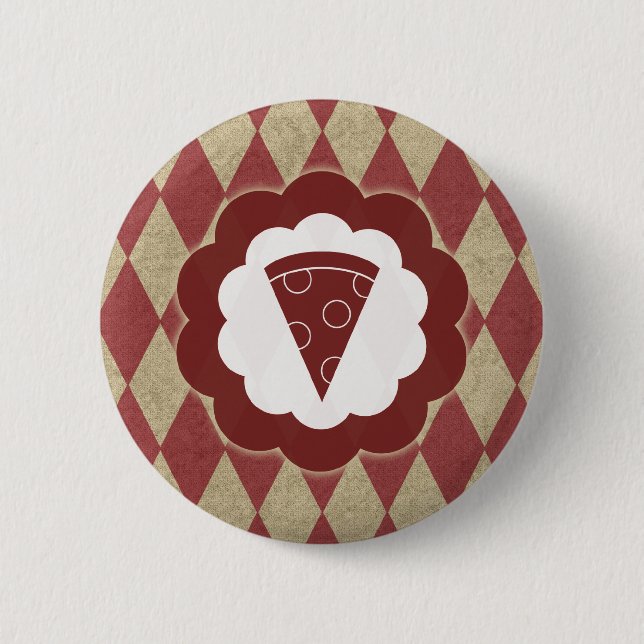 pizza diamonds 2 inch round button (Front)