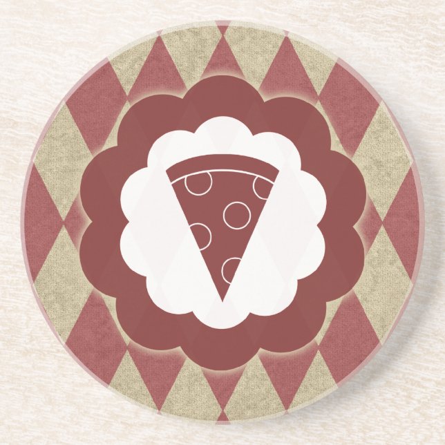pizza diamonds coaster (Front)