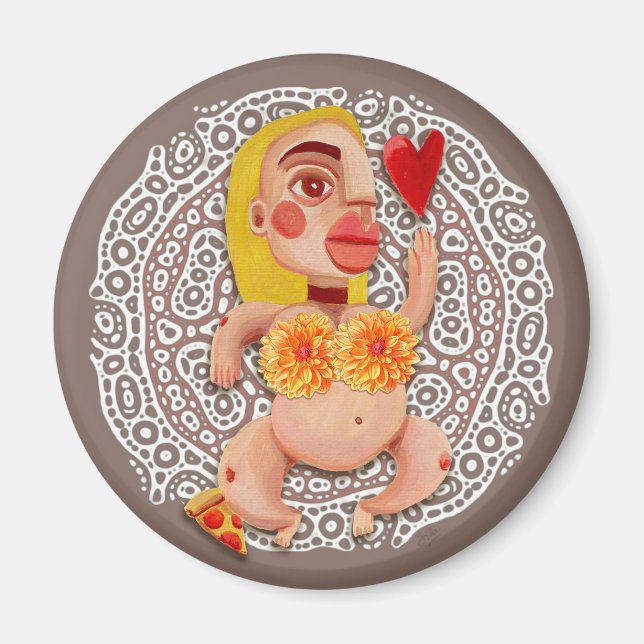 Pizza Diva Frigo Magnet (Front)