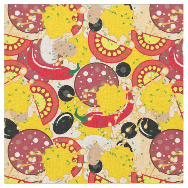 Pizza Fabric (Close Up)