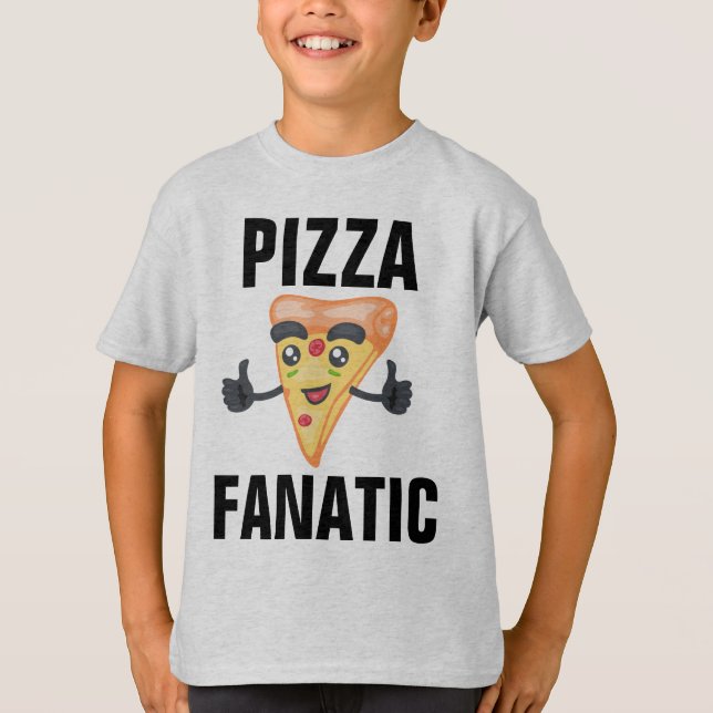 PIZZA FANATIC FUNNY BOYS T-SHIRTS (Front)