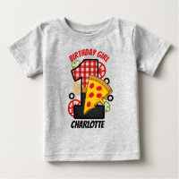 Pizza First Birthday Girl shirt