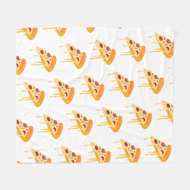 Pizza Fleece Blanket (Front (Horizontal))