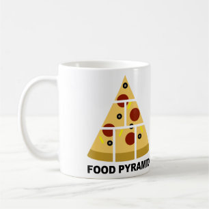 Pizza Food Pyramid Drôle Mug ou Travel Mug