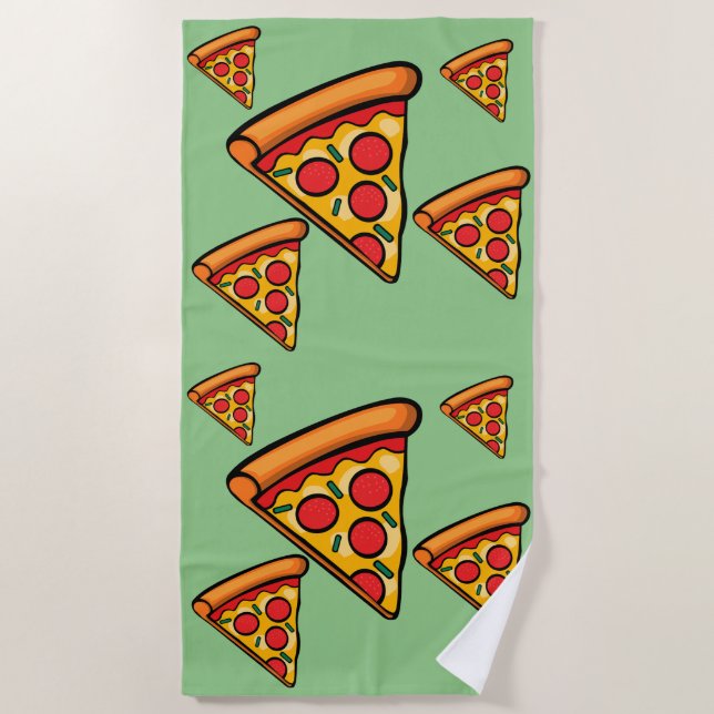 Pizza Friday Design - Beach Towel (Front)