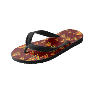 Pizza Friday Design - Kids Flip Flops