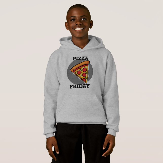 Pizza Friday Design - Sweat - shirt à capuche de r (Devant entier)