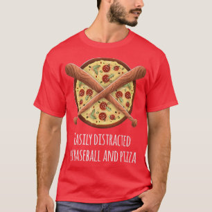 Pizza Fun and Baseball Lover Dad Mom Son Daughter T-Shirt