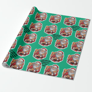 Pizza funny Christmas editable WRAP Wrapping Paper