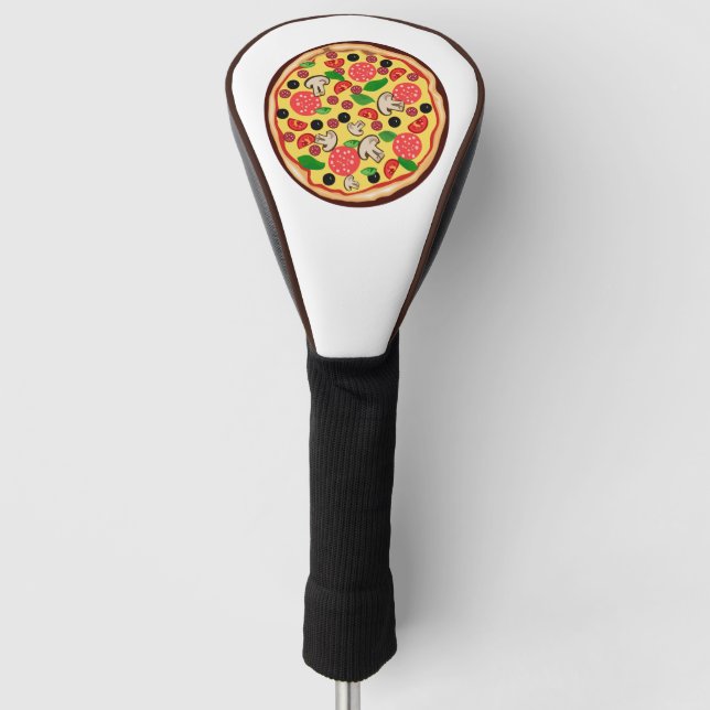 PIZZA FUNNY GOLF DRIVER COVER GOLF GIFTS (Front)