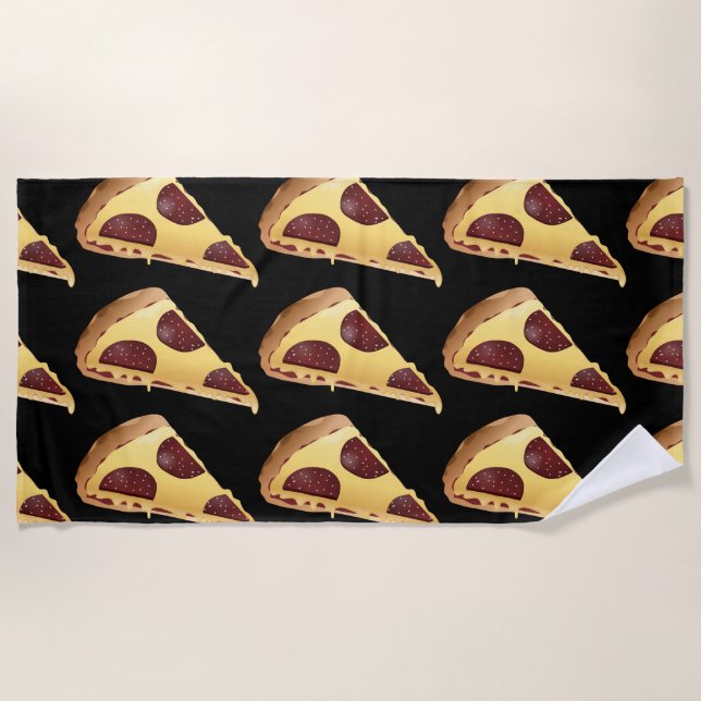 PIZZA FUNNY UNIQUE Beach Towels (Front)