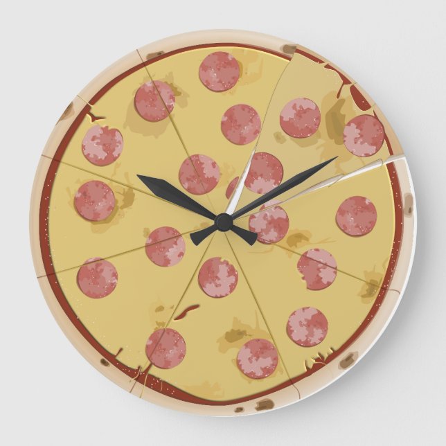 PIZZA funny WALL CLOCK (Front)