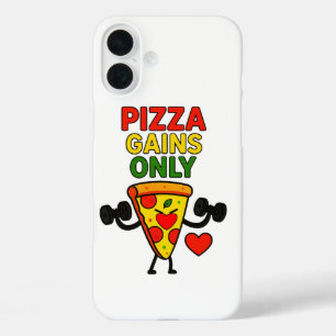 Pizza Gains Only – Funny Fitness Pizza Lover  iPhone 16 Plus Case