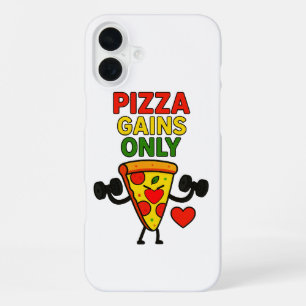 Pizza Gains Only – Funny Fitness Pizza Lover  iPhone 16 Plus Case