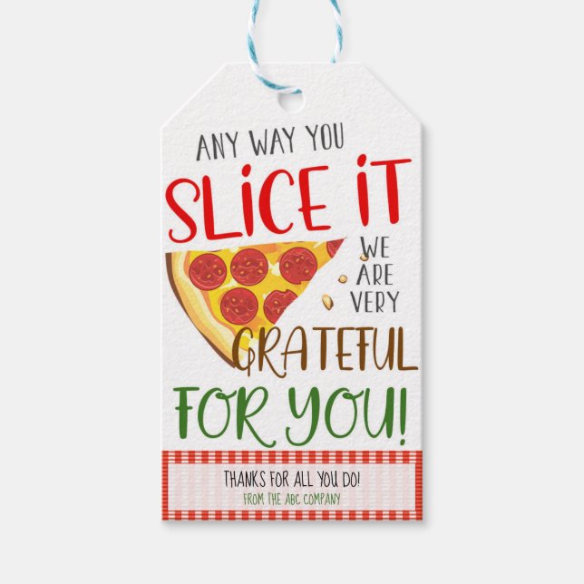 Pizza Gift Tags (Front)