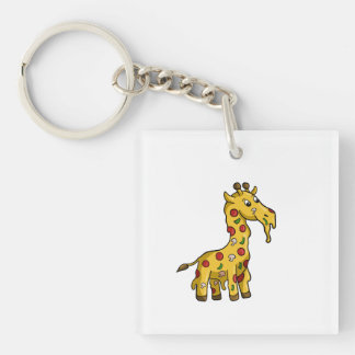 pizza giraffe keychain
