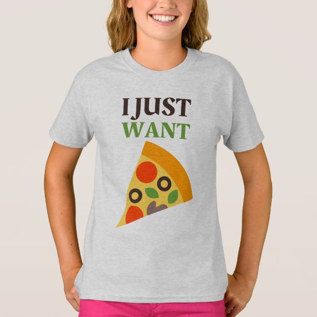 Pizza Girls' Hanes TAGLESS® T-Shirt (Front)