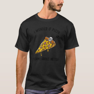Pizza Goth Funny Foodie Skeleton Humour Food Meme T-Shirt