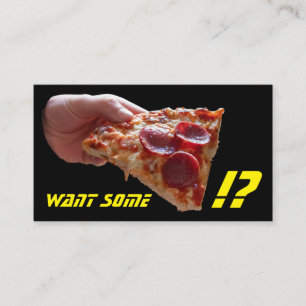 Pizza guy pizza delivery service as pizza taxi cab business card